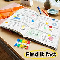 Post-it 1/2" Wide Flags in On-the-Go Dispenser – 190 Assorted Color Flags for Page Marking and Highlighting – Portable and Easy to Use