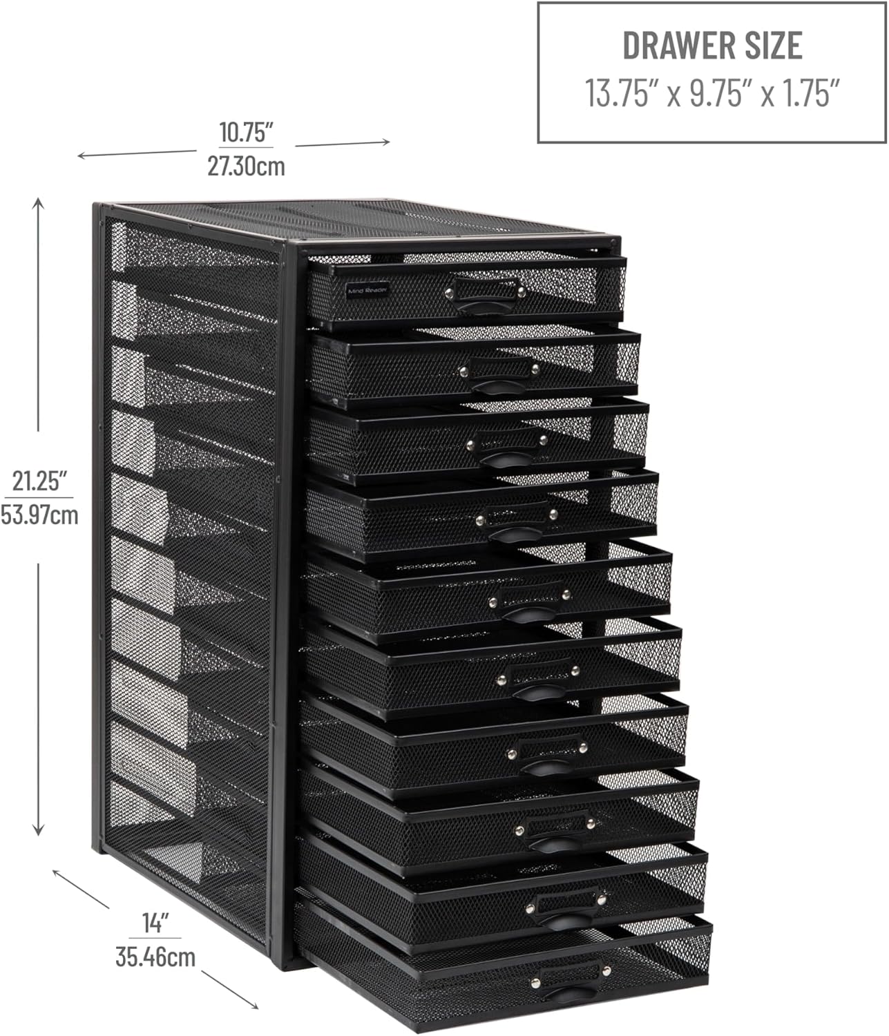 Mind Reader Metal Mesh Desk Organizer - Multi-Purpose Desktop File Storage