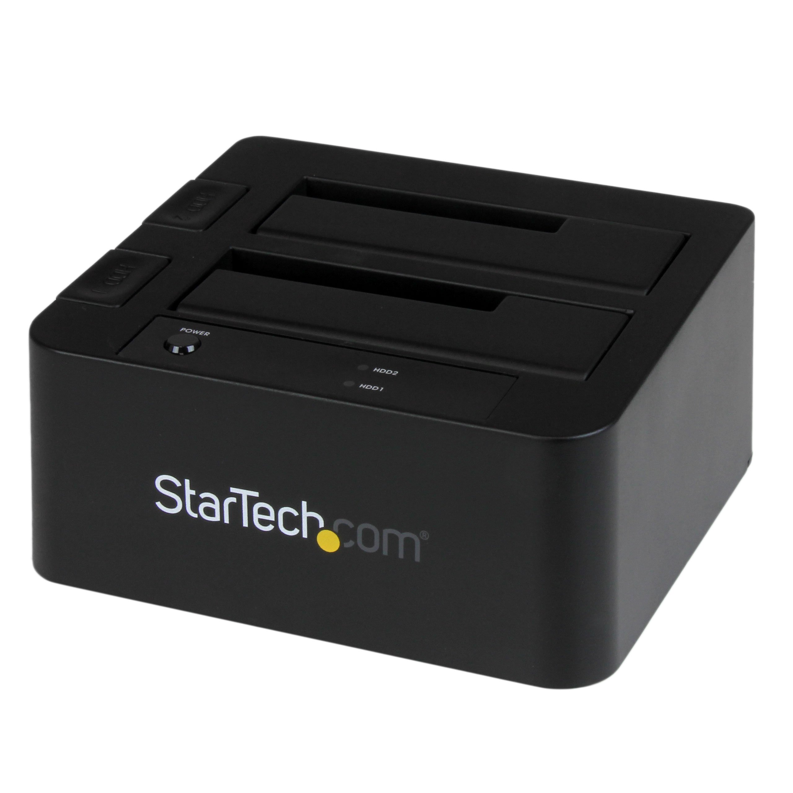 StarTech.com Dual-Bay USB 3.0 / eSATA to SATA Hard Drive Docking Station, External 2.5/3.5" SATA I/II/III