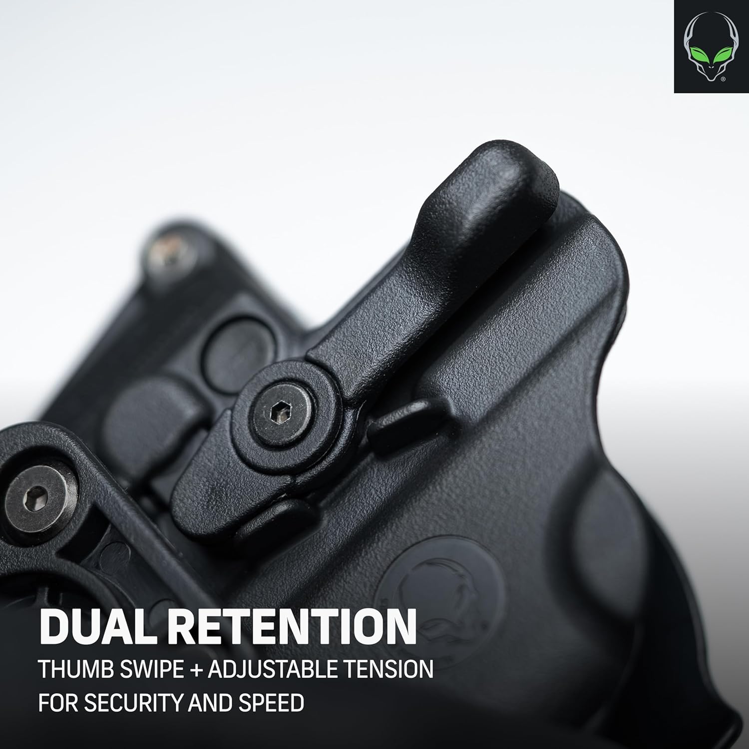 ALIEN GEAR Rapid Force Level 2 OWB Holster - Locking Belt Slide - Right Hand - Matte Black - Light & Optic Compatible