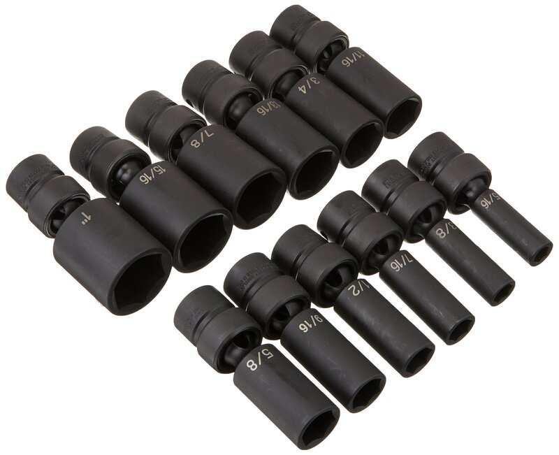GREY PNEUMATIC 3/8" Drive 12-Piece SAE Universal Socket Set