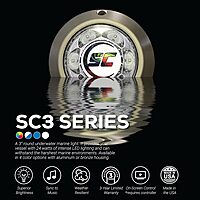 SC3 3" Bronze LED Underwater Boat Light - Color-Changing (RGBW) - 24 Watts - Tempered Glass Lens Color Changing