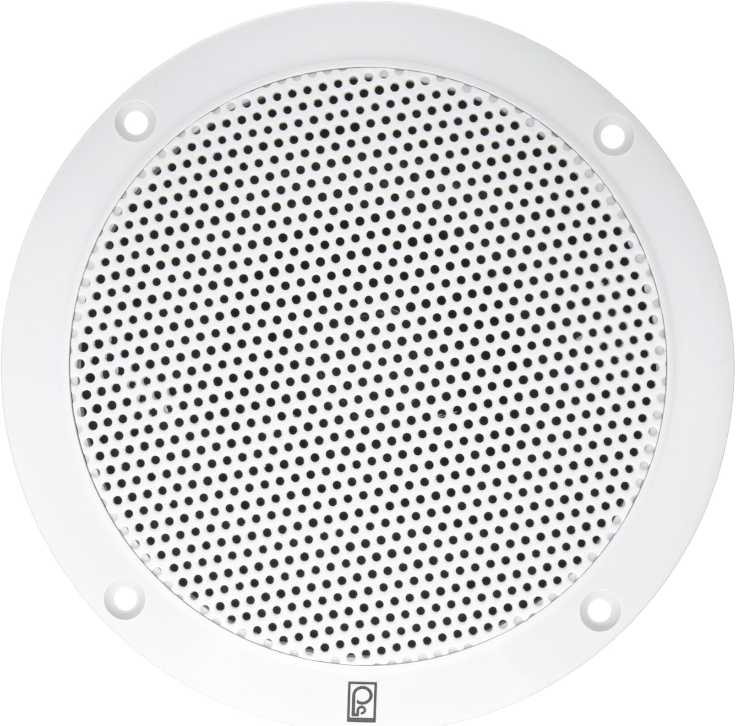 Poly-Planar MA-4055W 5-Inch Round Flush-Mount Marine Speakers, White (Pair)