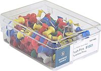 Sparco Pushpins, 3/8in, Assorted Colors, Box Of 100