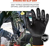 Nitrile Coated Work Gloves, High Dexterity, Ergodyne ProFlex 7001, Medium,Black Black 1 Count (Pack of 1)