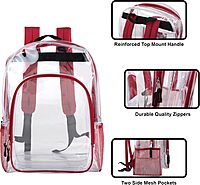 TRAILMAKER Heavy Duty Clear Backpack | Transparent Stadium-Approved for Women, Men, School, Travel