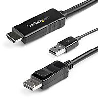 StarTech.com HDMI to DisplayPort Active Adapter Cable with USB Power