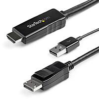 StarTech.com HDMI to DisplayPort Active Adapter Cable with USB Power