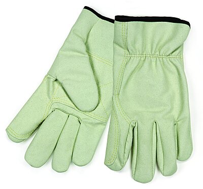 MCR SAFETY 3730DP Synthetic Split Cowhide Leather Driver Double Palm Work Gloves with Wing Thumb