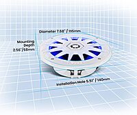 BOSS Audio Systems MRGB65 6.5 Inch Marine Boat Stereo Speakers - Coaxial, 2 Way, Full Range, Multi-Color Illumination