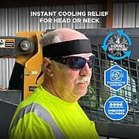 Ergodyne Chill-Its 6702 Evaporative Cooling Bandanas, Black, Pack Of 12 Bandanas