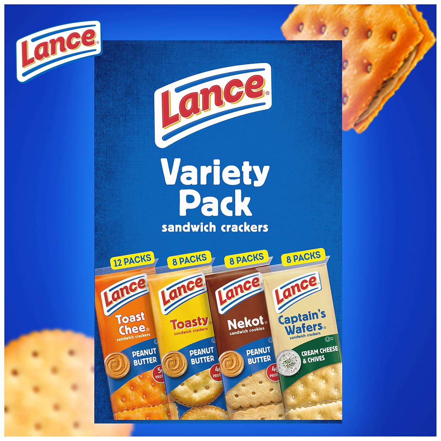 Lance Sandwich Crackers Variety Pack, 36 Ct (Pack of 36) Variety Pack 1.52 Ounce (Pack of 36)