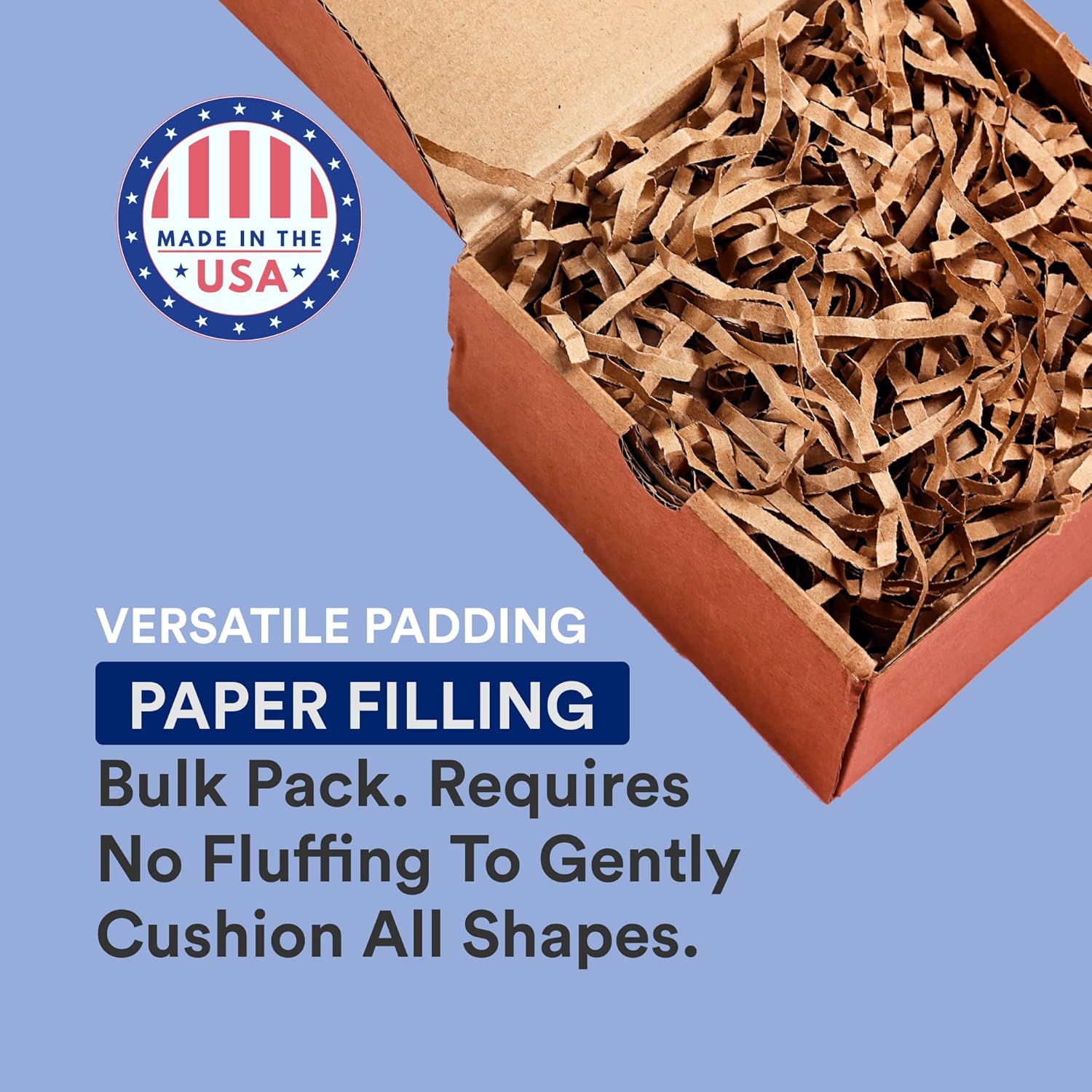 Kraft Crinkle Cut Packing Paper - Shredded Filler