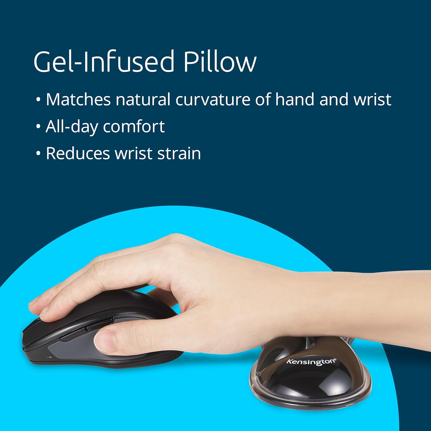 Kensington Slim Duo Gel Wrist Rest for Low-Profile Keyboards, Mice & Trackballs