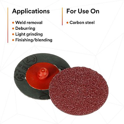 3M Cubitron II Roloc Fibre Disc 982C, 36+, TR, 4 in x NH, Die R400BB 36+ 4 in