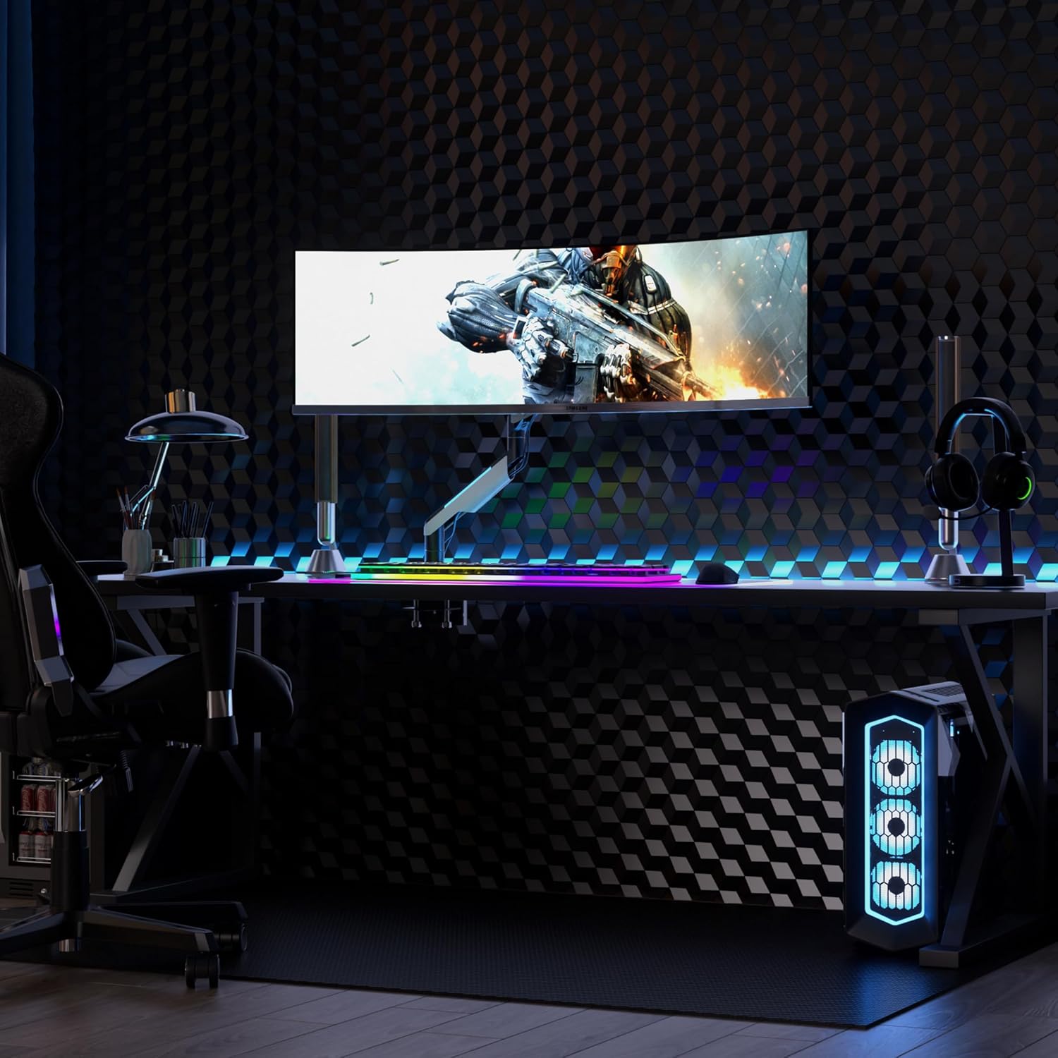 Mount-It! Heavy-Duty Ultrawide Monitor Arm up to 49" / 44 lb for Samsung Odyssey G9