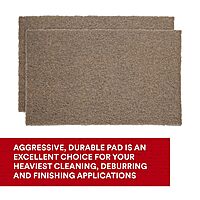 3M Scotch-Brite Heavy Duty Hand Pad 7440B, 6 in x 9 in, Pack of 40, Hand Sanding Pad - Metal Deburring and Finishing Pad