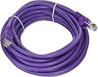 Belkin Cat5e Patch Cable - RJ-45 Male - RJ-45 Male - 15ft - Purple