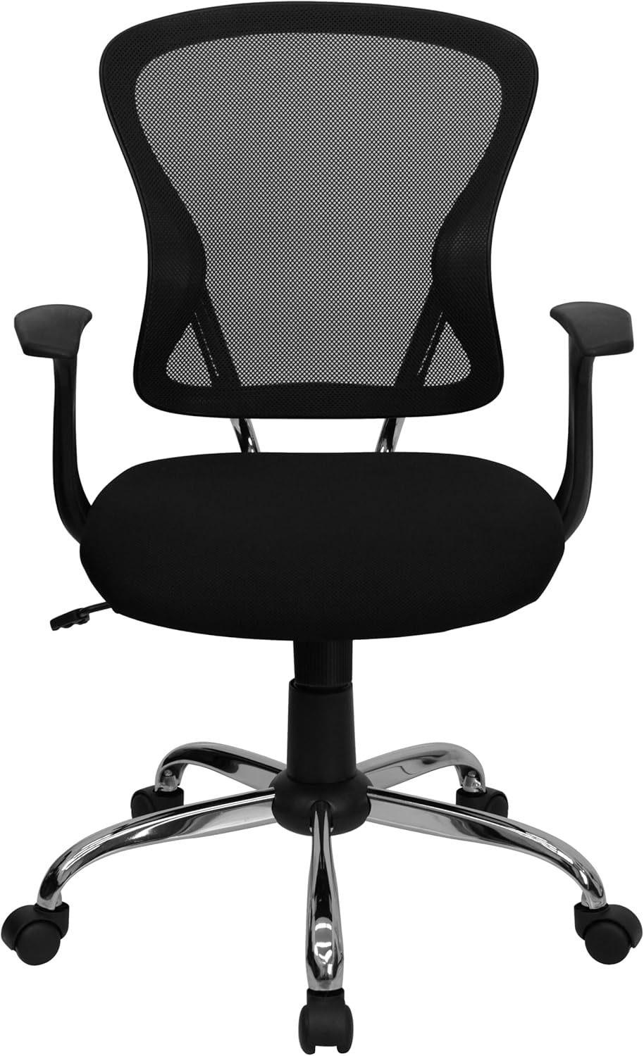 FLASH FURNITURE Alfred Mid-Back Mesh Swivel Task Office Chair with Chrome Base and Arms