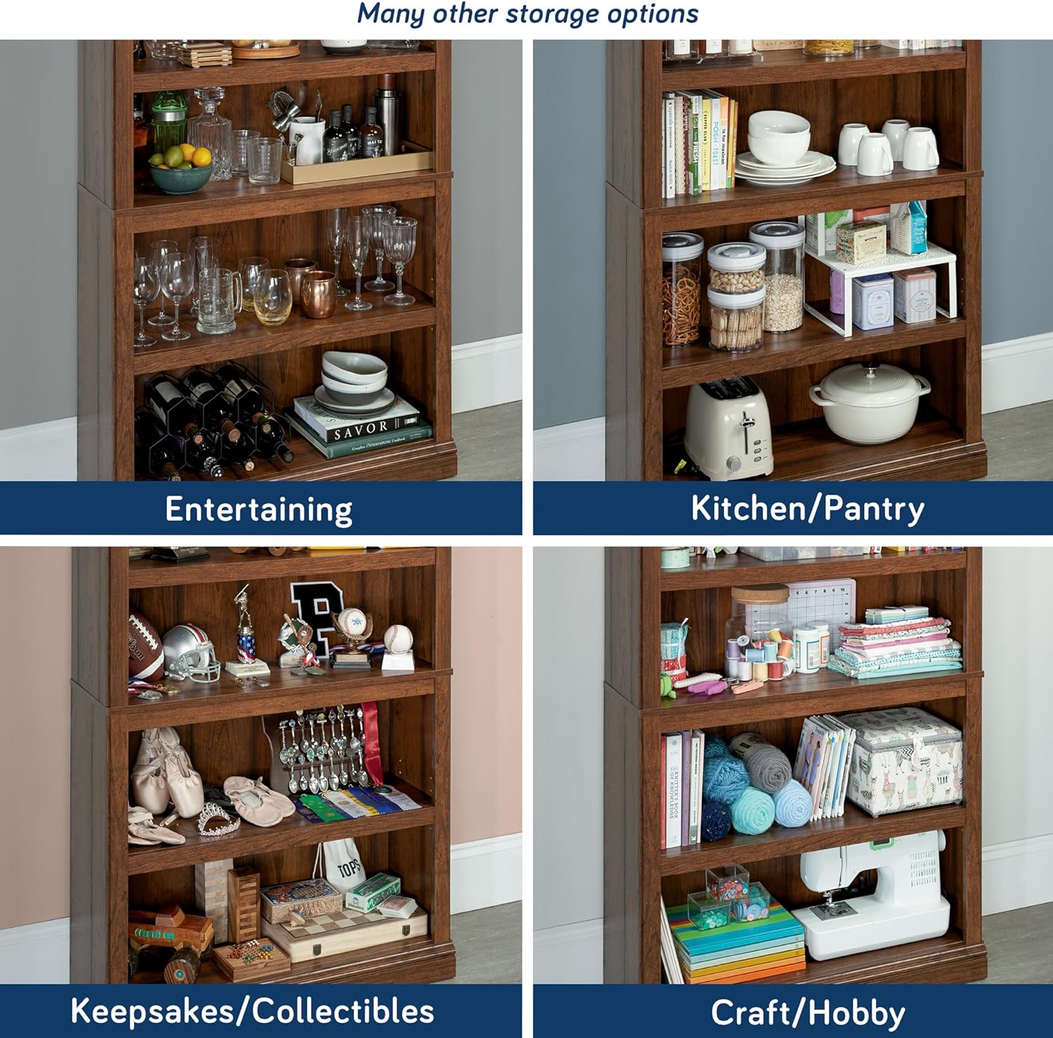 Sauder Select 5-Shelf Engineered Wood Bookcase