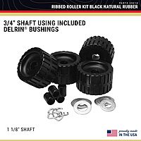 CE Smith - Ribbed Roller Kit - Sturdy Boat & Trailer Parts - Black
