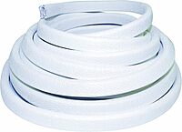 TACO Flexible Vinyl Trim - 5/32" Opening x 9/16" W x 25' L - White