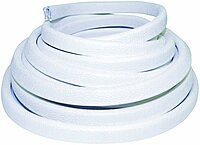 TACO Flexible Vinyl Trim - 5/32" Opening x 9/16" W x 25' L - White