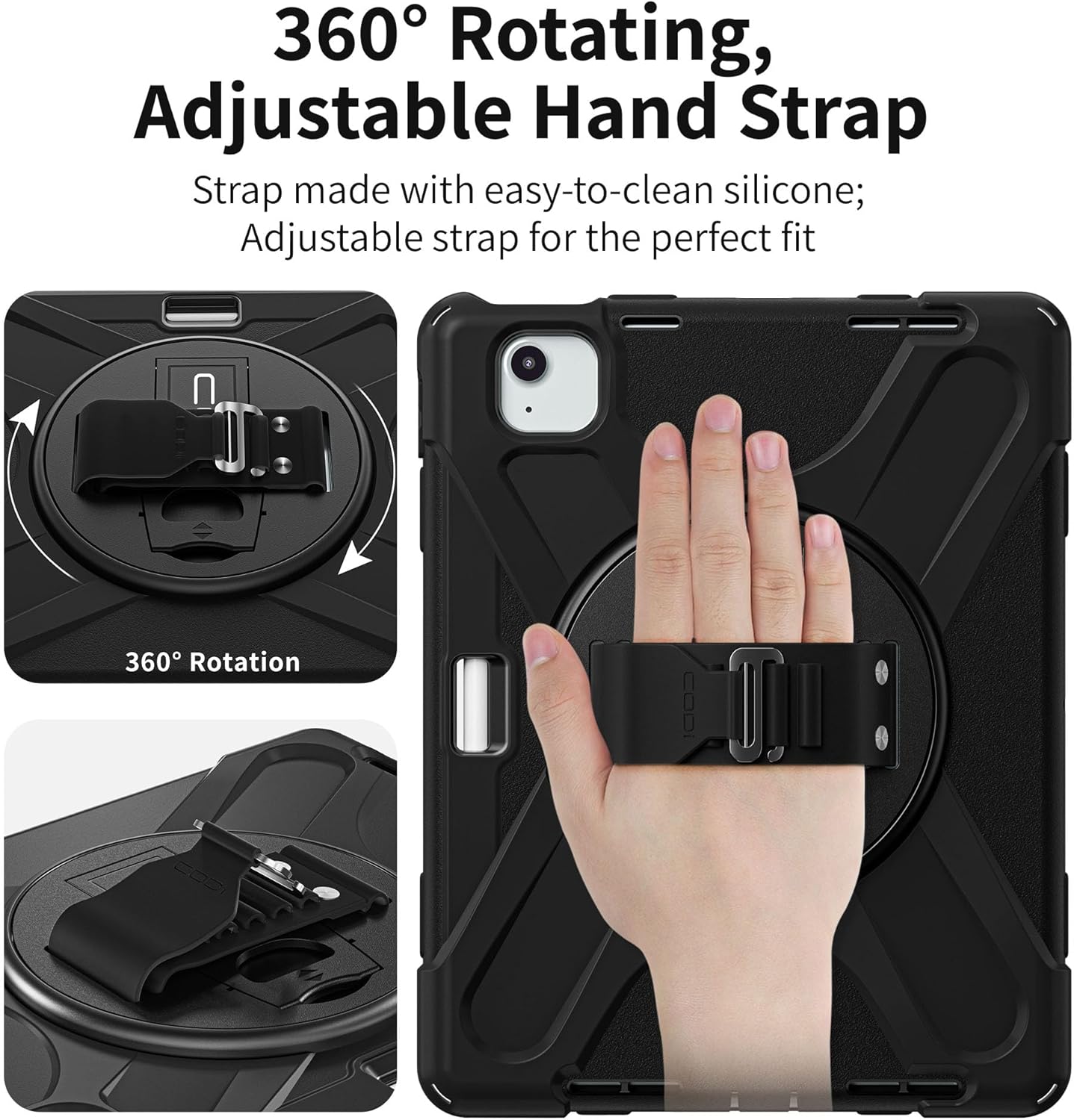 CODi Rugged Case for iPad Air 11" (M2, M3), iPad Pro 11" (4th/3rd/2nd/1st Gen)