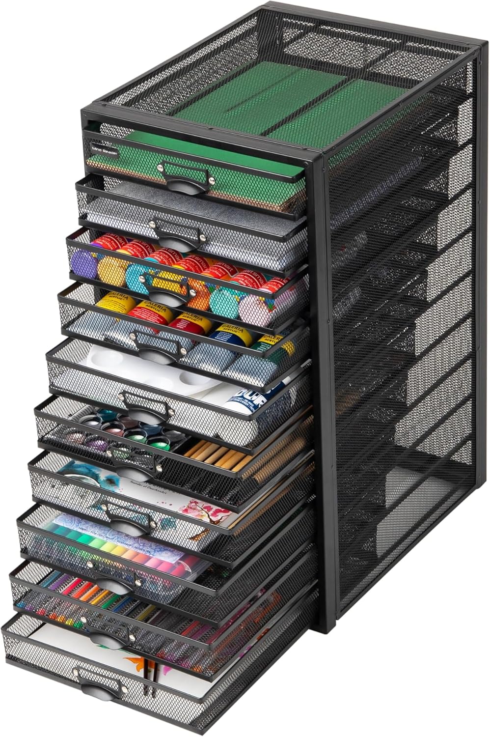 Mind Reader Metal Mesh Desk Organizer - Multi-Purpose Desktop File Storage