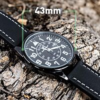 Smith & Wesson Men's Civilian Watch, 3ATM, Tough Stainless Steel case, Genuine Leather Strap, Tactical Watch