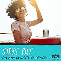 Toadfish Non-tipping 10oz Double-Wall Insulated Stainless Steel Rocks Tumbler with Easy-Slide Lid