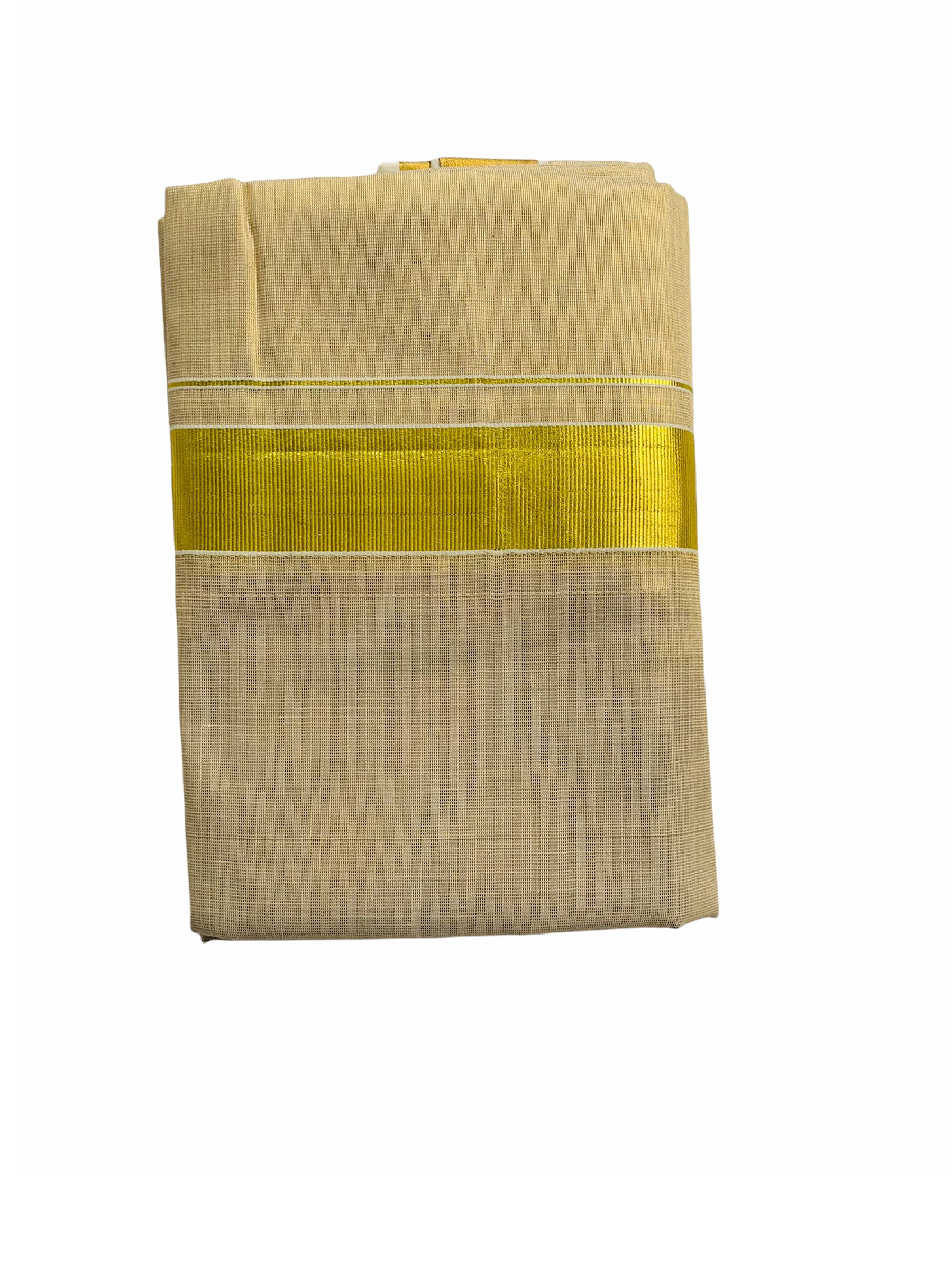 Men's Kuthampully Tissue Cotton Kerala Kasavu Mundu - Men's Kasavu Dhoti KTM-523