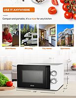 Commercial CHEF Small Microwave 0.7 Cu. Ft. Countertop Microwave with Mechanical Control