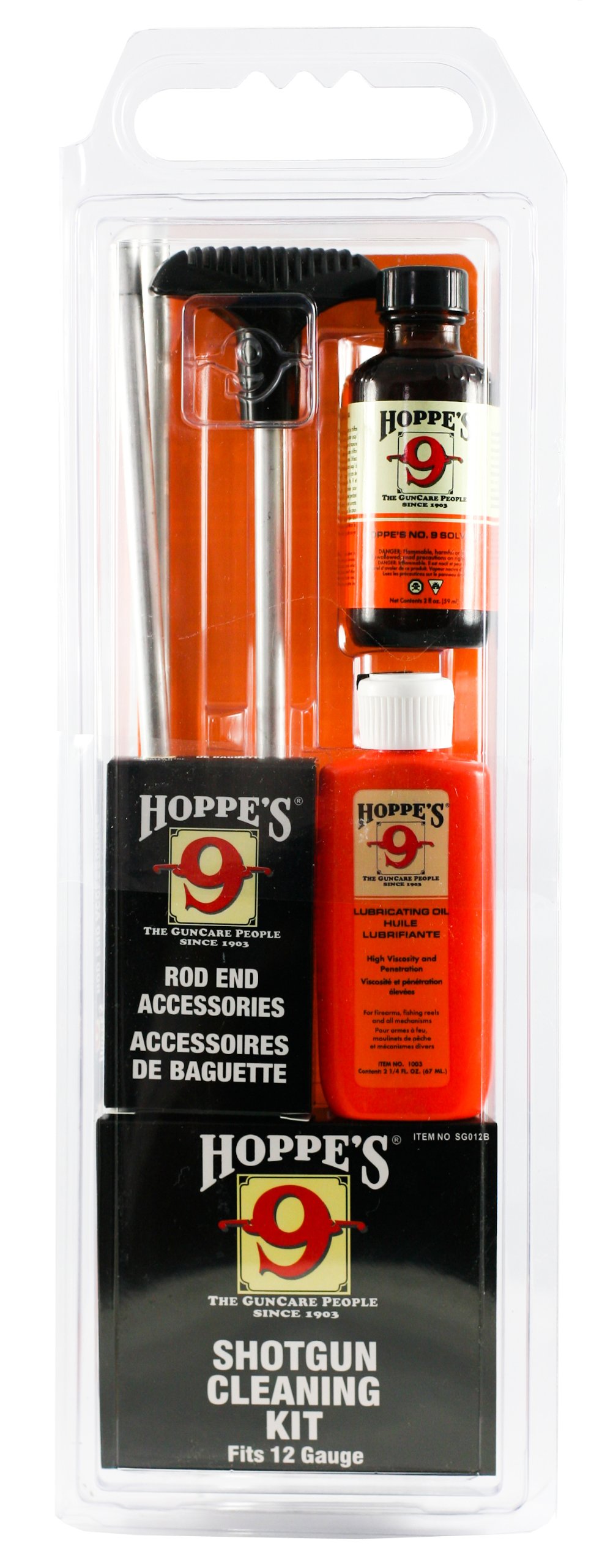 Hoppe's No. 9 Shotgun Cleaning Kit with Aluminum Rod, Clamshell
