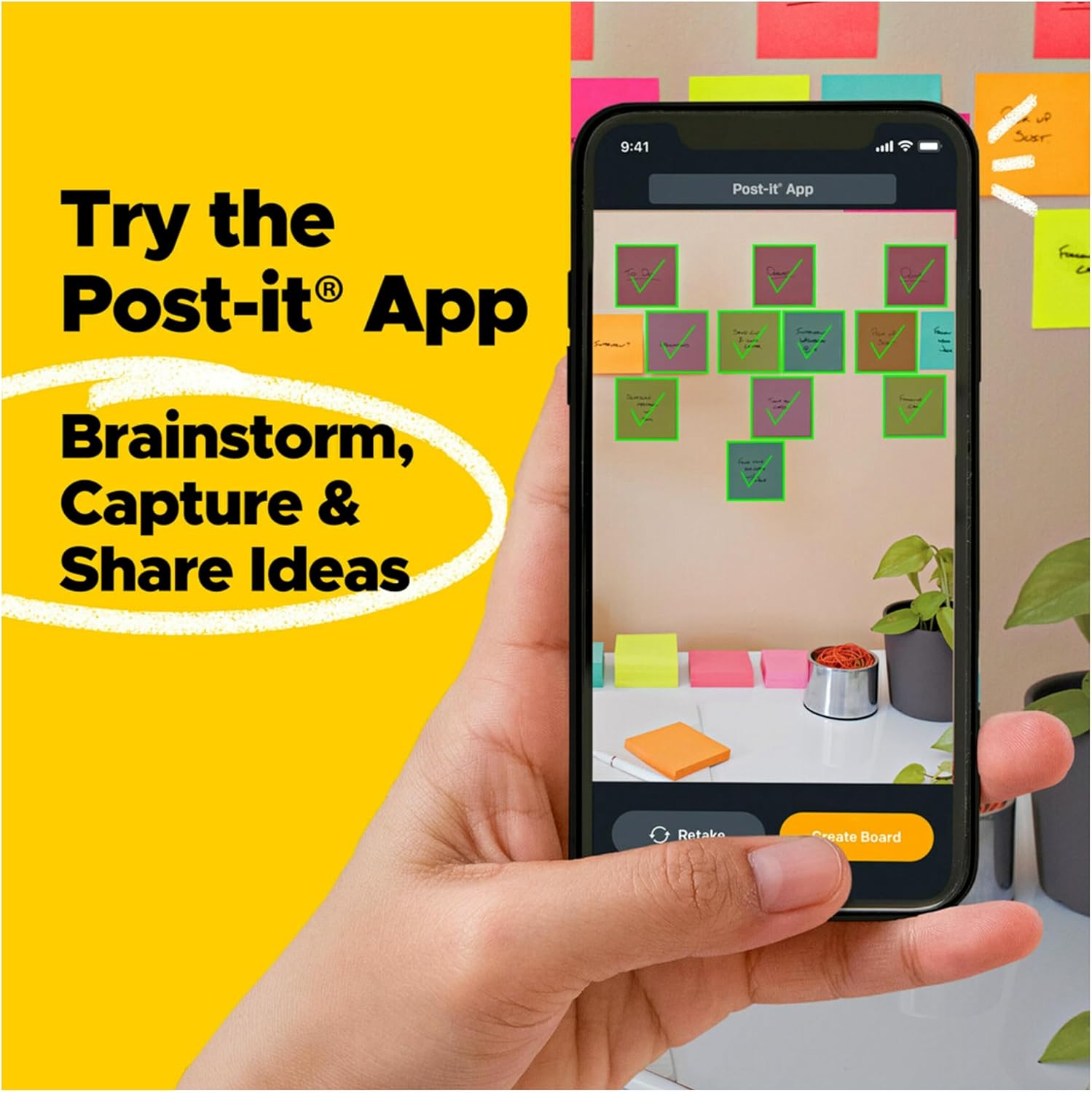 Post-it Super Sticky Notes, 3x3 in, 12 Pads, 2X The Sticking Power, Energy Boost Collection, Bright Colors (Orange, Pink