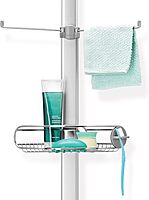 simplehuman 9' Tension Pole Shower Caddy, Stainless Steel and Anodized Aluminum 9 ft