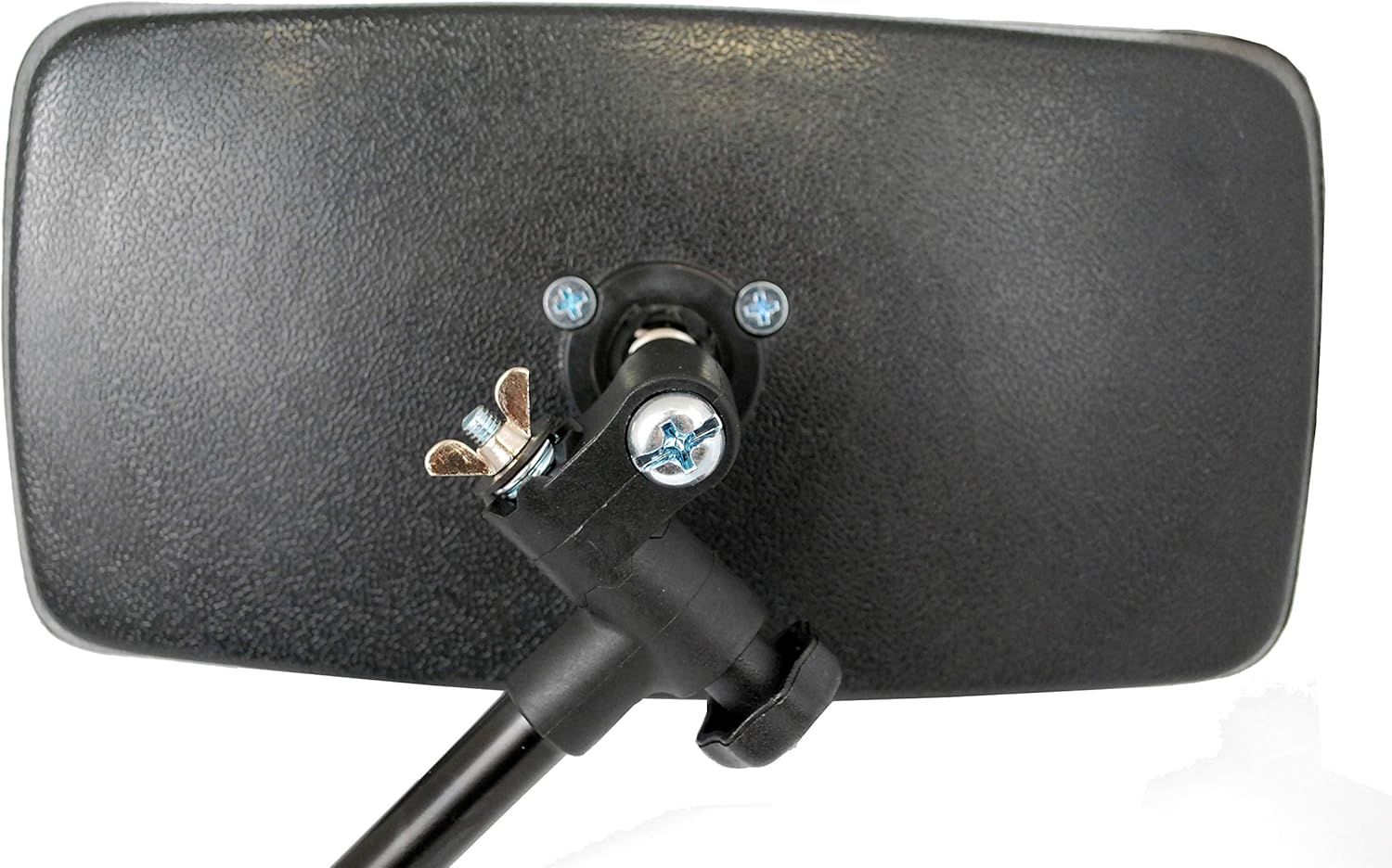 attwood 13066-7 Universal Adjustable Clamp-On Water Ski Rear View Boat Mirror, Black