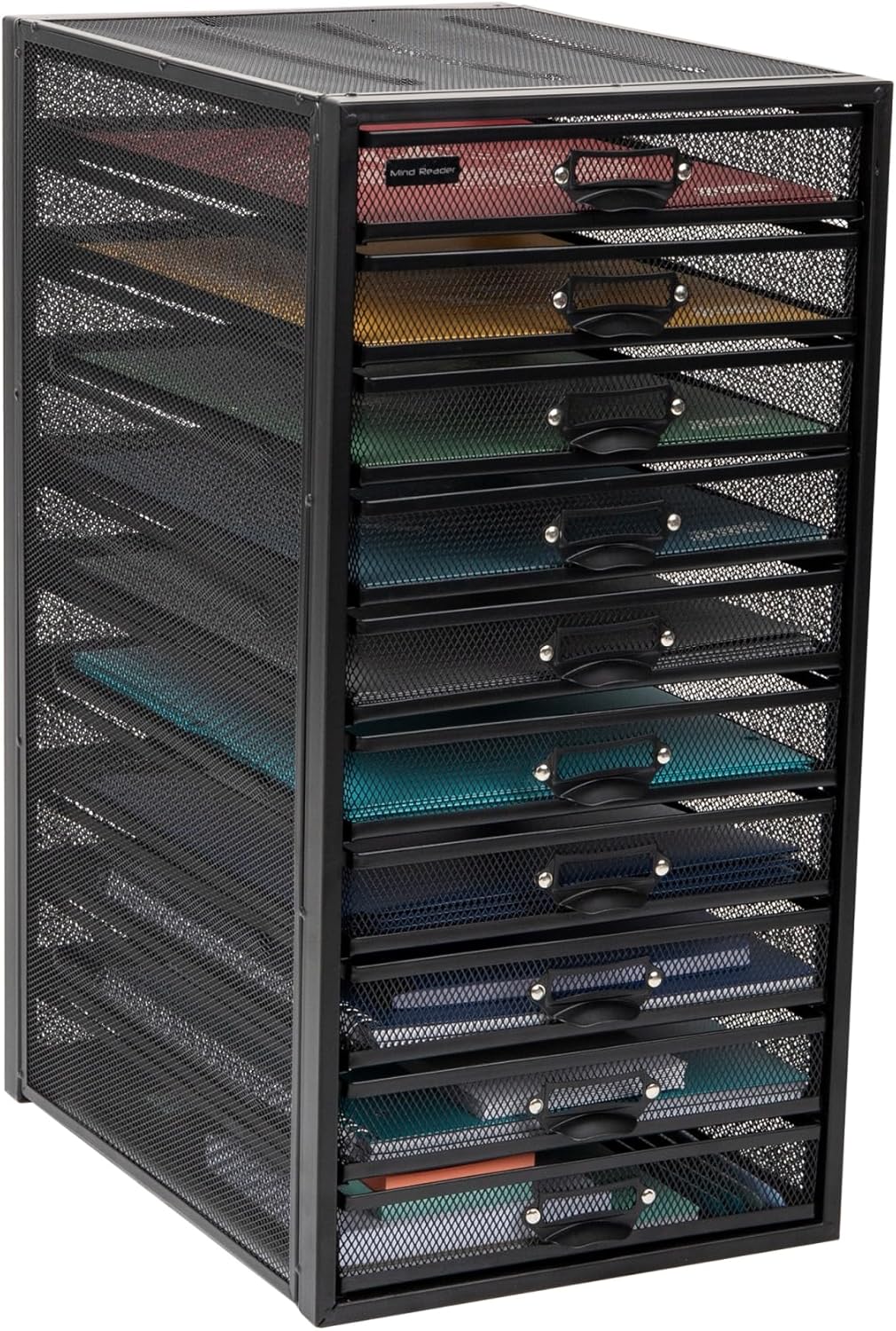 Mind Reader Metal Mesh Desk Organizer - Multi-Purpose Desktop File Storage