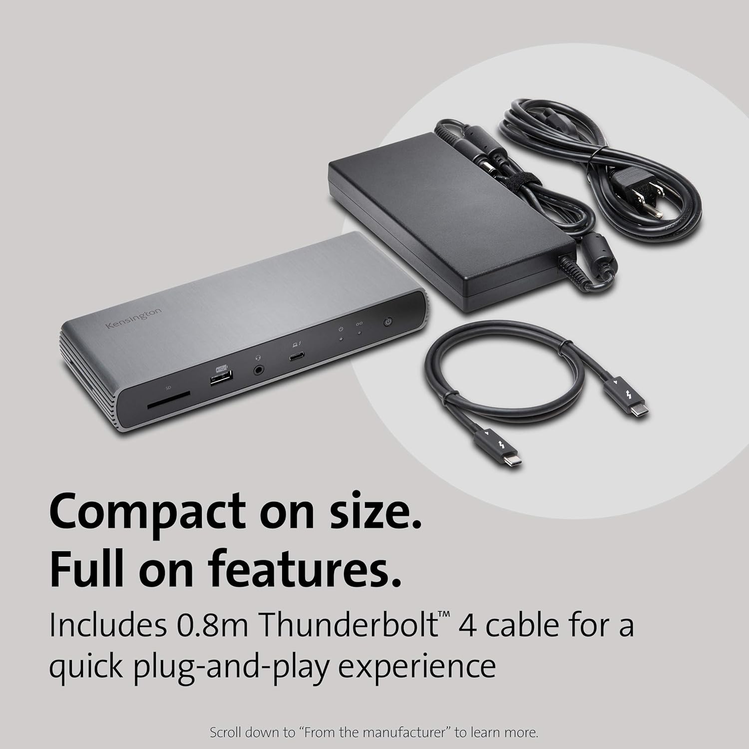 Kensington SD5700T Thunderbolt 4 Docking Station, Dual 4K, 90W PD - Window and Mac OS (K35175NA) Thunderbolt 4 Display: Dual