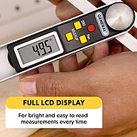 General Tools T-Bevel Gauge & Protractor - Digital Angle Finder with Full LCD Display & 8" Stainless Steel Blade No Bubble
