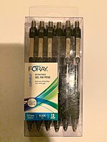 Office Depot Brand Callisto Retractable Gel Ink Pens, Medium Point, 0.7 mm, Transparent Black Barrel, Black Ink, Pack Of 12 Pens