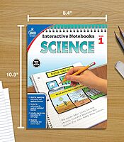 Carson Dellosa 1st Grade Interactive Notebooks, Reproducible Workbook Covering Physical, Space, and Earth Science