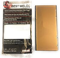 BEST WELDS 901-932-109-11 - 2" Gold Coated Filter Plate, Gold/11,2" x 4.25" Polycarbonate