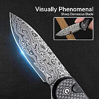 CIVIVI Elementum II Pocket Folding Knife 2.96in Blade Button Lock Deep-Carry Clip