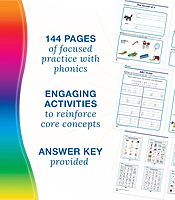 Spectrum Kindergarten Phonics Workbook, Ages 5 to 6, Kindergarten Phonics Workbooks, Letter Recognition, Alphabet Order, Vowel and Consonant Sound Practice - 144 Pages (Volume 90)