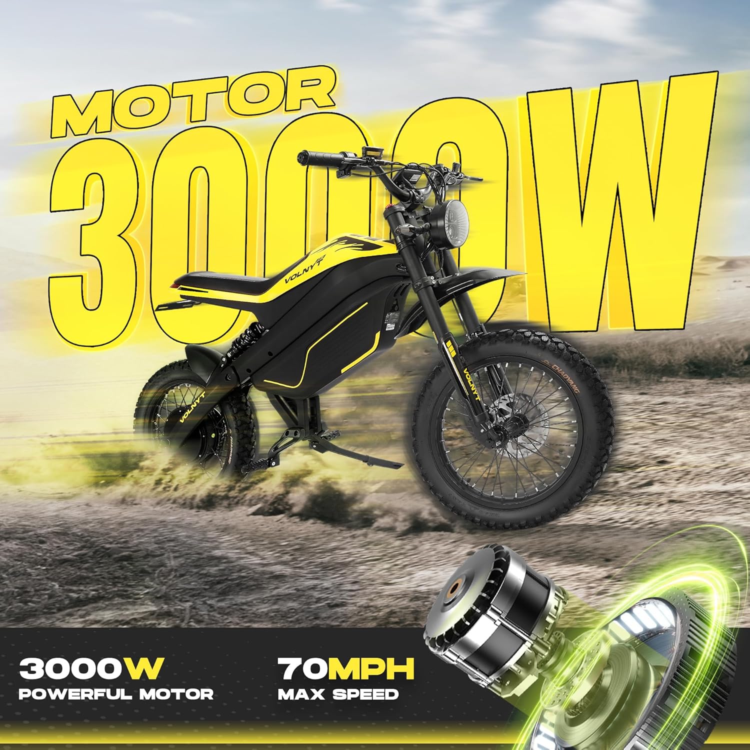 Motocicleta eléctrica de cross de 3000 W para adultos Motocicleta eléctrica de cross de 3000 W para adultos