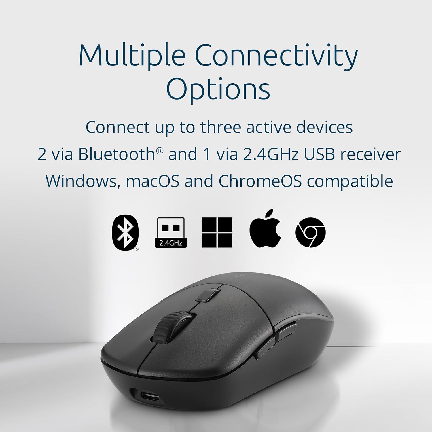 Kensington MY430 EQ Rechargeable Mouse, Multi-Device, Programmable Buttons (K75507WW)