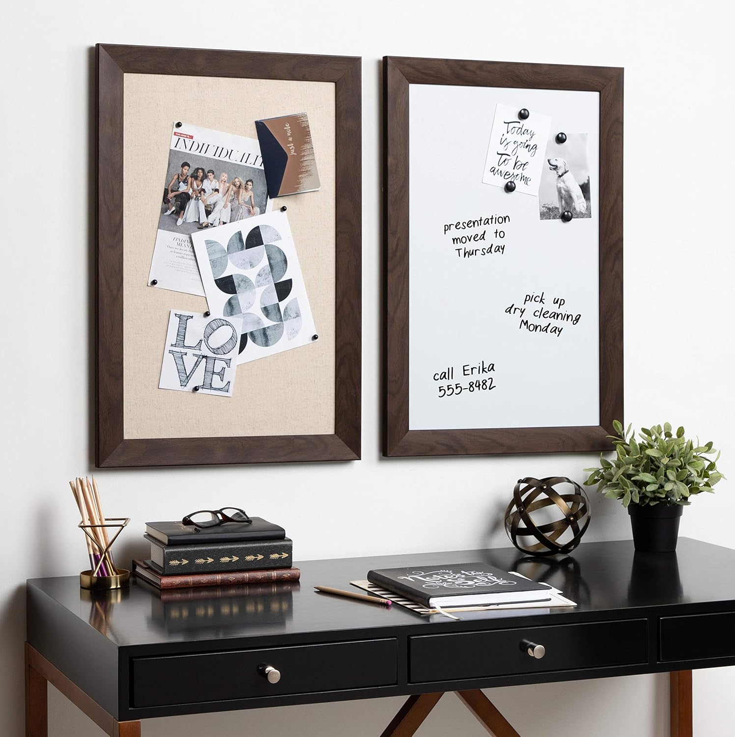 DesignOvations Beatrice Magnetic Framed Dry-Erase Board
