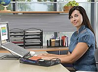 Safco 3262BL Onyx Mesh Desktop Organizer with Drawer, Black