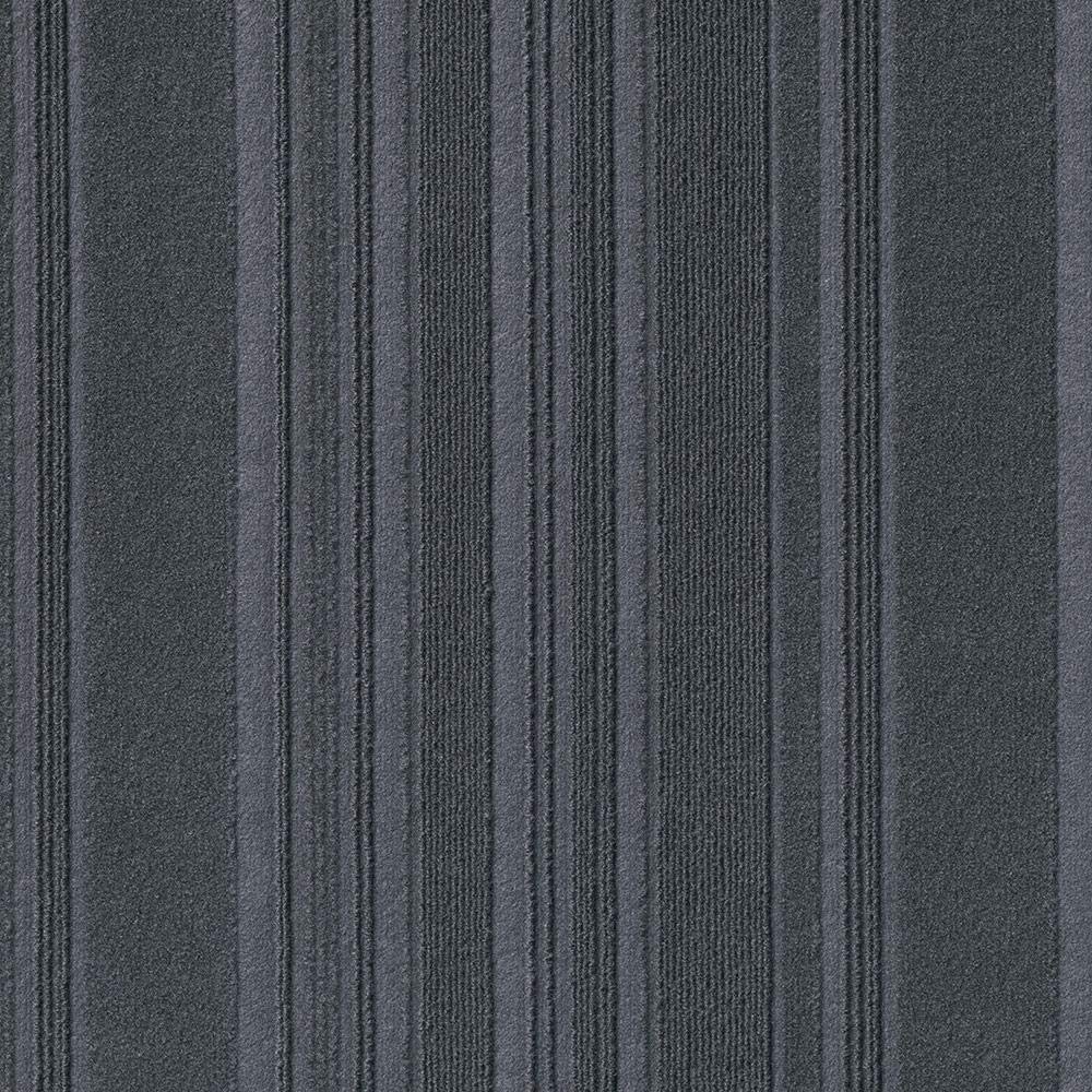 Foss Peel and Stick First Impressions Barcode Black Ice 24 in. x 24 in. Commercial Carpet Tile (15 Tiles/Case)